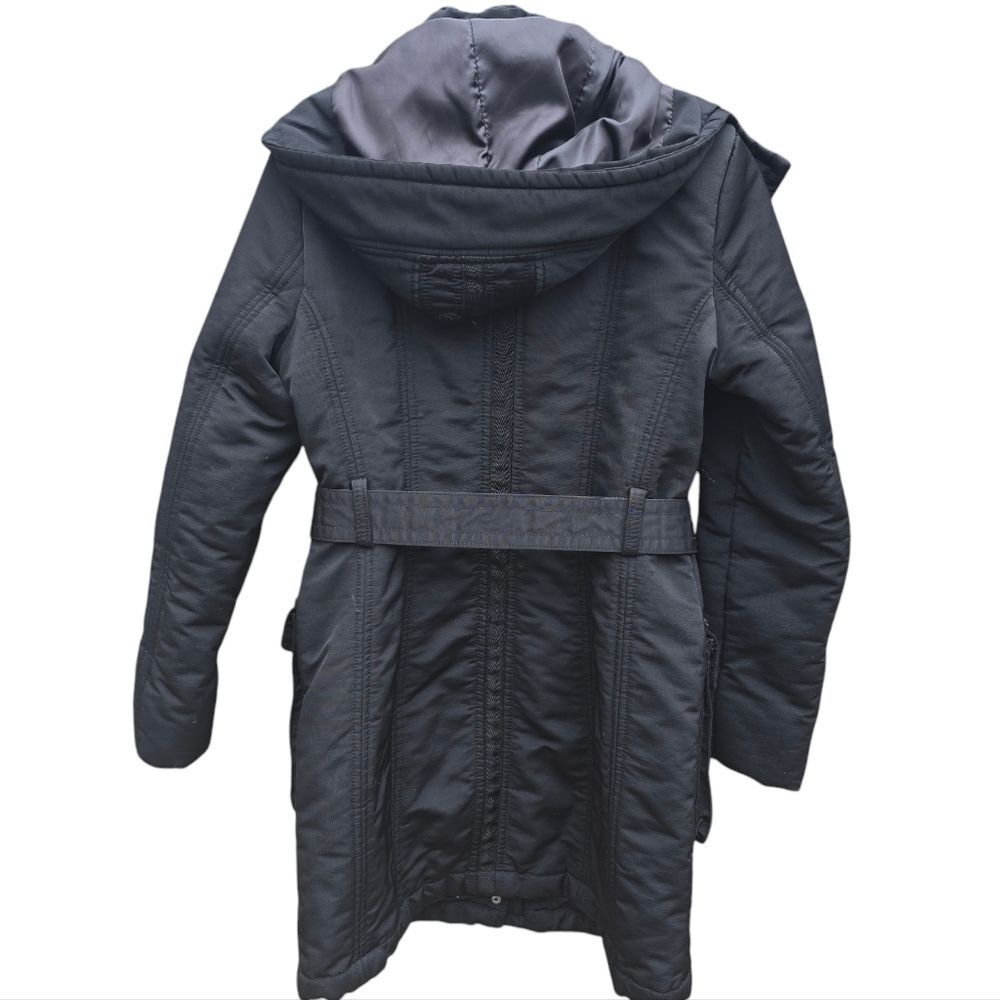 Zara Basic Black Snap Button Pockets Full Zip Bel… - image 3